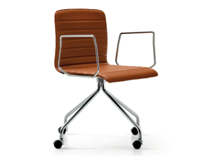 RUDY - Trestle-based office chair with castors _ Quinti Sedute